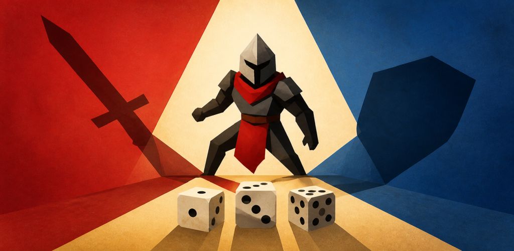 Darkness Has Six Sides dice roguelike artwork